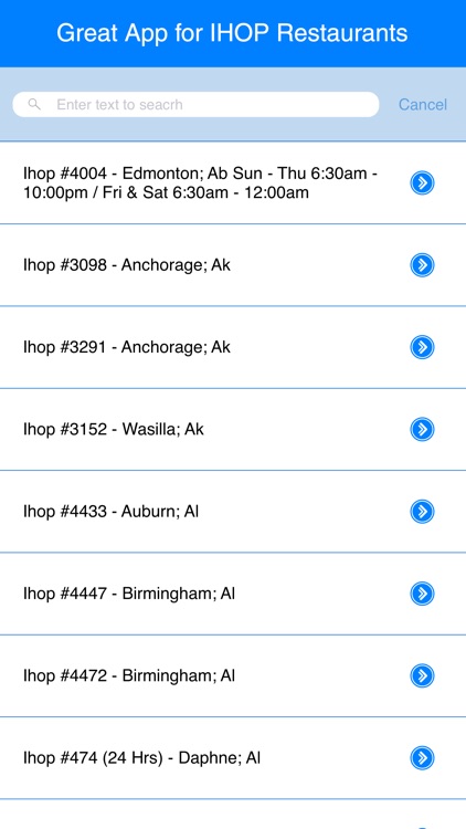 Great App for IHOP Restaurants