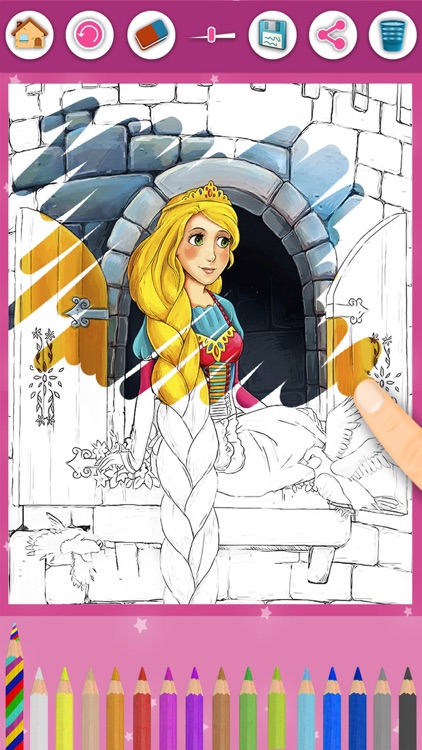 Rapunzel - Magic Princess Kids Coloring Pages Game