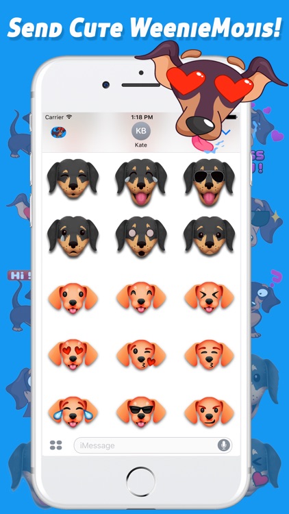 iWeenieMojis - Dachshund Emoji Doxin Keyboard