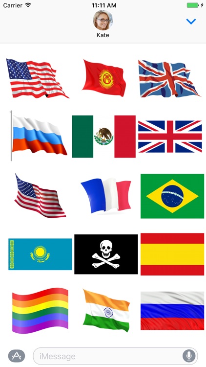 Flags of the World Sticker Pack