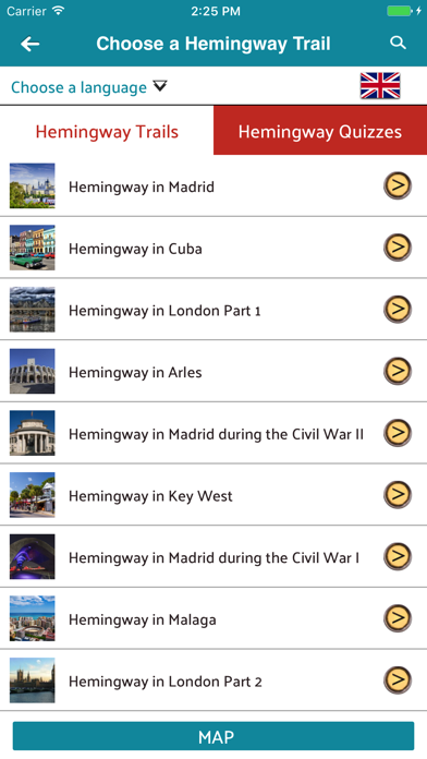 We love Hemingway trails and quizzes screenshot 2