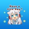 Margaret The White Cat Girl English Stickers