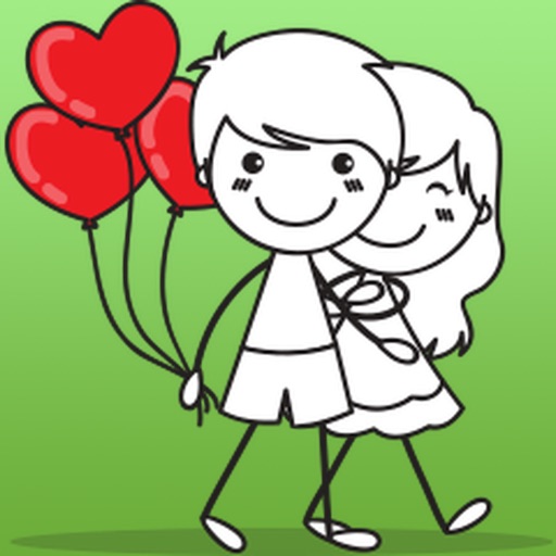 Valentines Day Of Sweet Couple Stickers icon