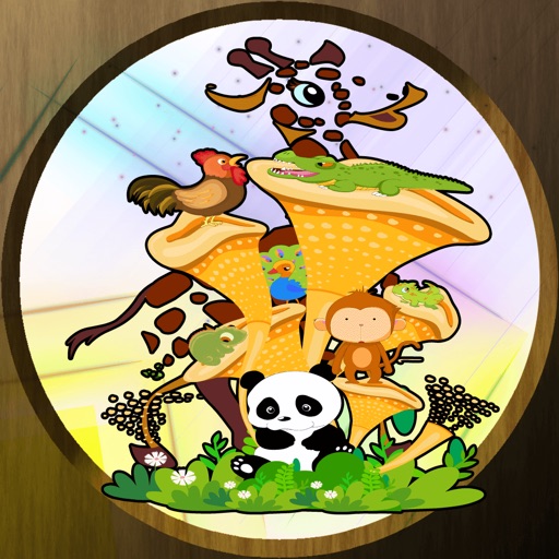 zoo animals card coloring book for kids iOS App