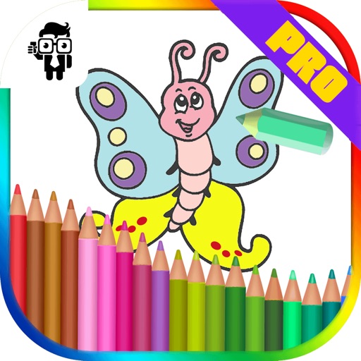 Butterfly Kids Coloring Book Pro iOS App