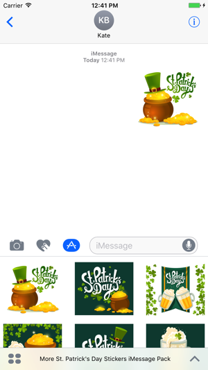 Saint Patrick Day Sticker Application