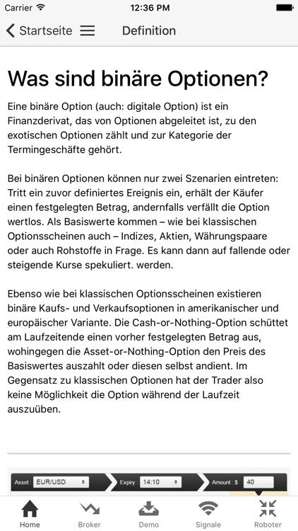 Binäre Optionen Broker & Strategie