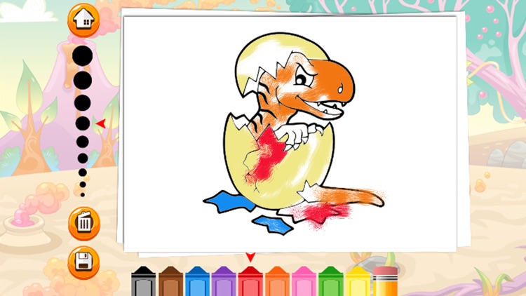 Dinosaur Coloring Page For Kids Education Game screenshot-3
