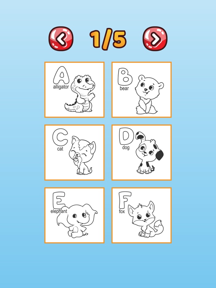 Learn ABC Animals Alphabet and Coloring Page Kids