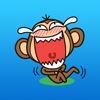 Funny Brown Monkey Sticker