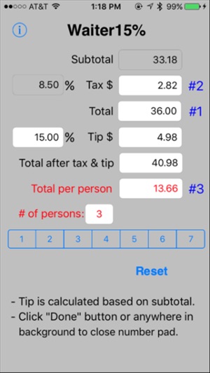 Waiter15% Tip Calculator(圖3)-速報App