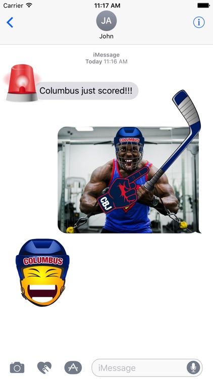 Columbus Hockey Stickers & Emojis