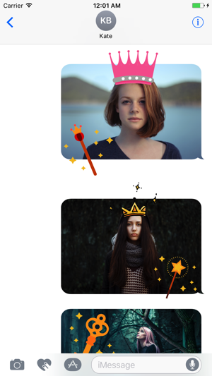 Animated Cute Crown Stickers