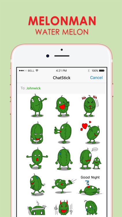 Melonman Ver.1 Sticker Emoji Keyboard By ChatStick