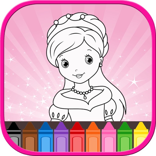 Princess coloring book For Toddler And Kids Free! icon