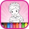 Princess coloring book Free For Toddler And Kids