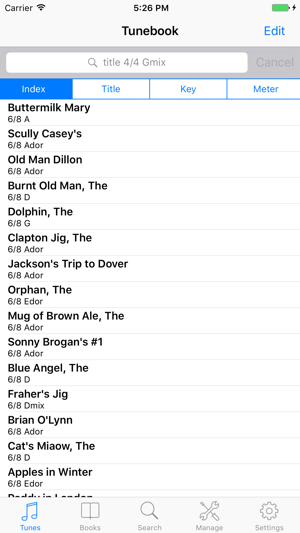 Tunebook for iPad