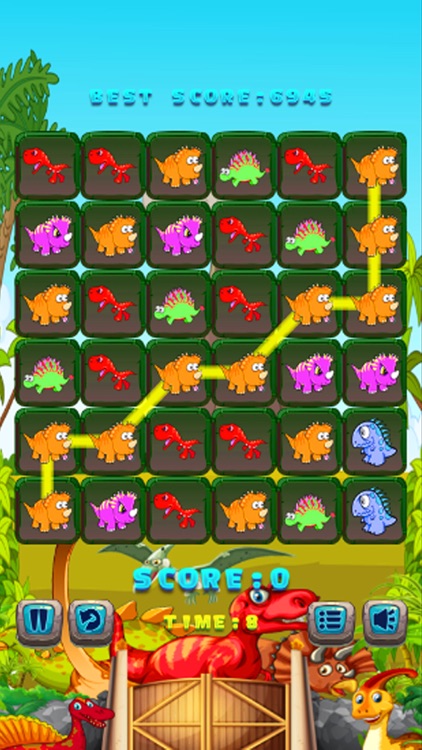 Dinosaur Match 3 Puzzle - Dino Drag Drop Line Game