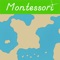 Learn to identify the land and water forms with this app for preschool, kindergarten, or first grade, that complements the geography materials used in the Montessori Classroom