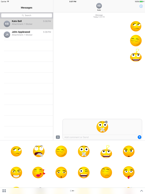 Emoji & Emoticons Stickers For iMessageのおすすめ画像3