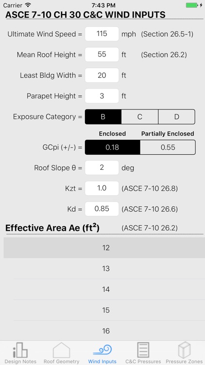 Wind Components and Cladding