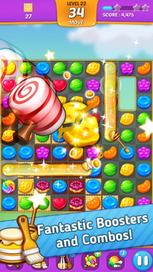 Sweet Cookie Crush - 3 match puzzle char