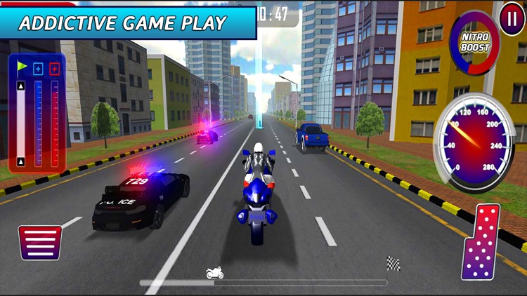 Extreme Motorbike Ride: Police Pursuit Race