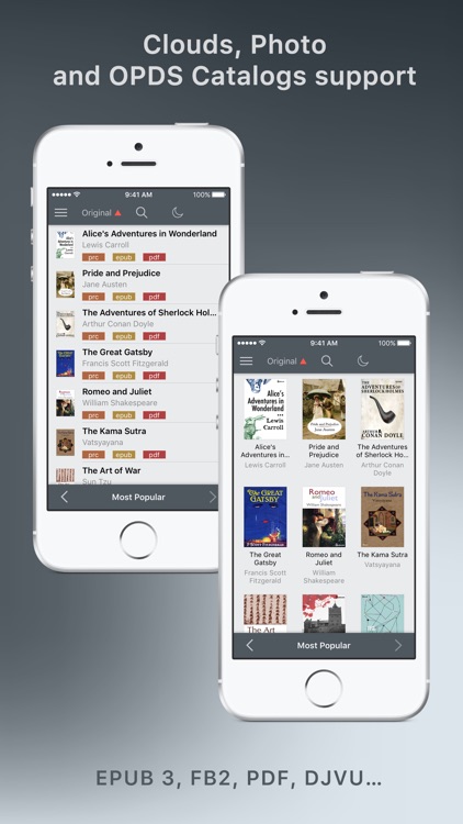 tiReader Nano - eBook reader epub, fb2, pdf, djvu