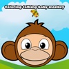 Coloring talking baby monkey