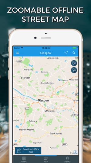 Glasgow Travel Guide with Offline Street Map(圖4)-速報App