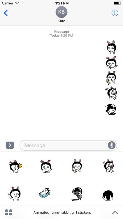 Animated Funny Rabbit Girl Stickers For iMessage