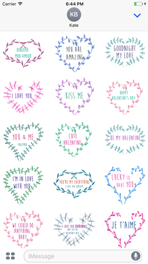 Cute Valentine's Day Hand Drawn Message Stickers(圖2)-速報App