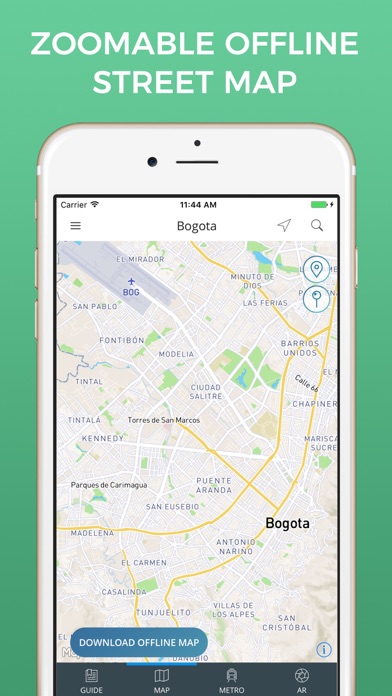 Bogota Travel Guide with Offline Street Map screenshot 3