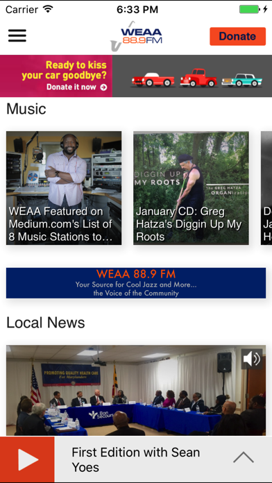 WEAA Public Radio screenshot 2