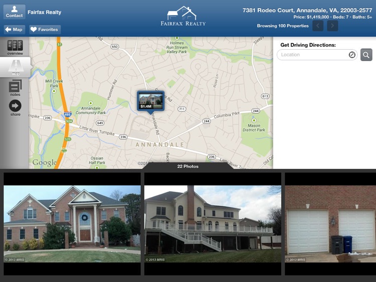Fairfax Realty for iPad