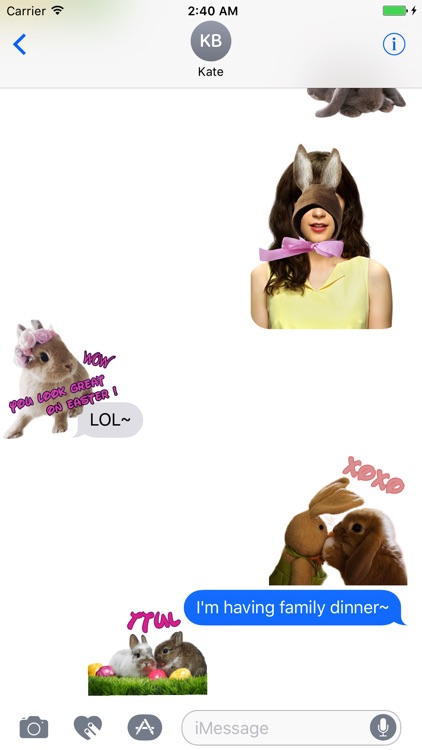 Cutest Easter Bunny Animated Stickers screenshot-3
