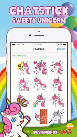 Game screenshot Sweety Unicorn Stickers for iMessage mod apk