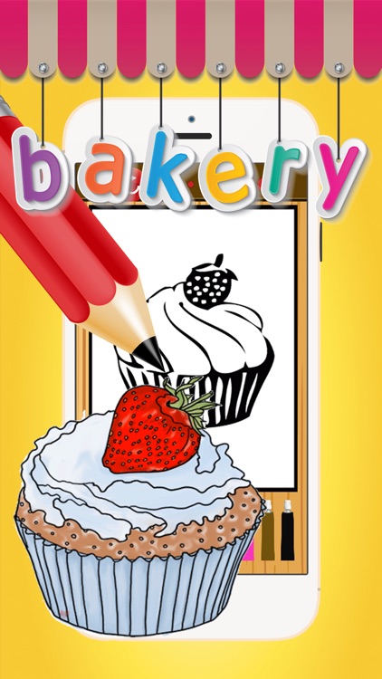 Color ME: Bakery Cup cake Pop Maker Kids Coloring screenshot-3