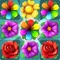 Fall in love with this sweet flower match 3 puzzle game