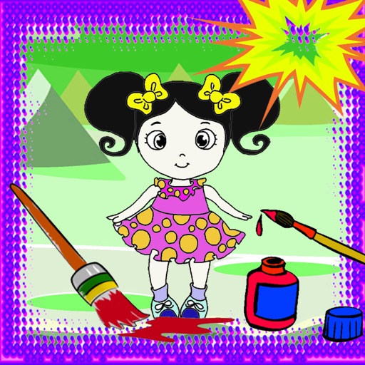 Paint Page Game Little Girls Version Icon