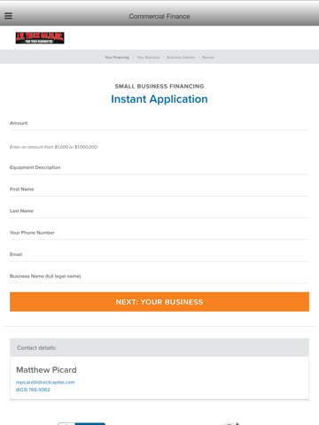 JW Truck Sales App - náhled
