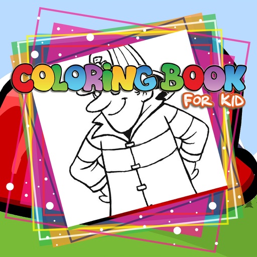 Coloring Page Education for Kids Brave Fireman