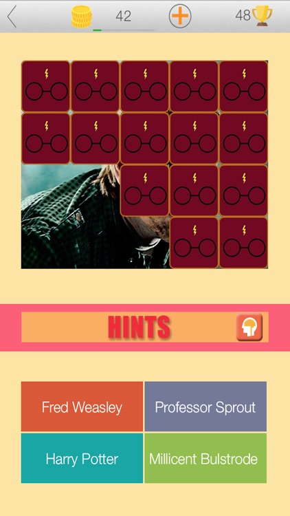 Tap To Guess Wizard Quiz "For Harry Potter"