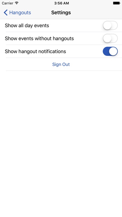 Entry for Google Hangouts