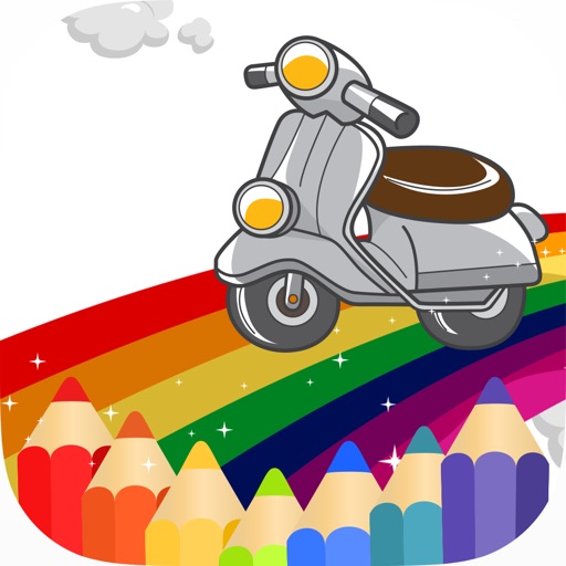 Motorcycle Coloring Books For Kids iOS App