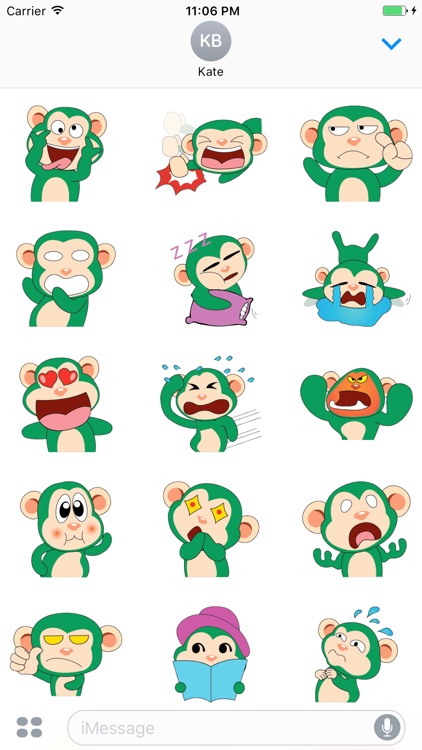 Kino The Funny Green Monkey Sticker