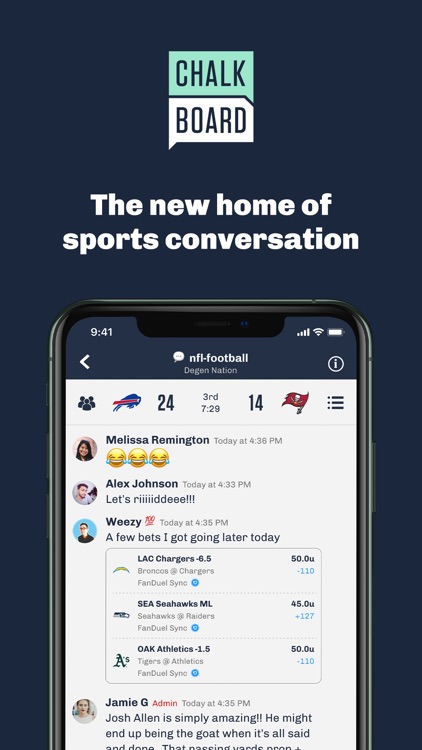 Chalkboard Sports Group Chat