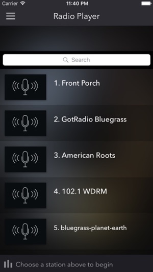 Bluegrass Radios - Top Stations (FM Musi