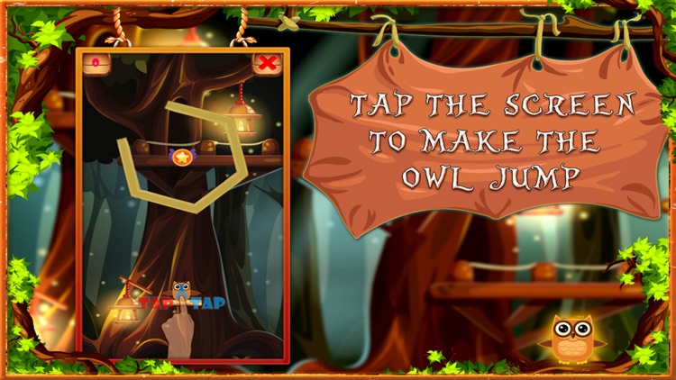 Owl Jump - Be brave and fly up to climb the tree