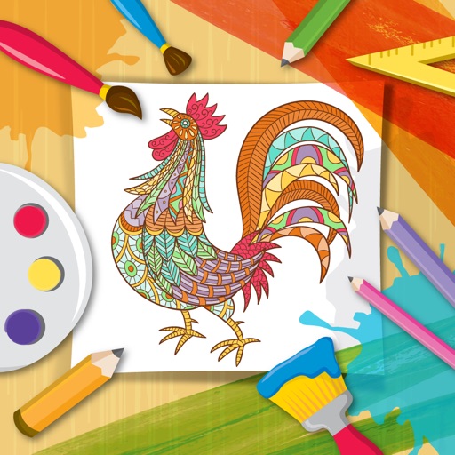 Easy Art Drawings Coloring Mandalas Game for Adult Icon